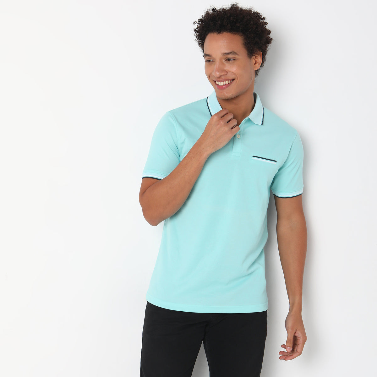 Regular Fit Structured Polo T-Shirt