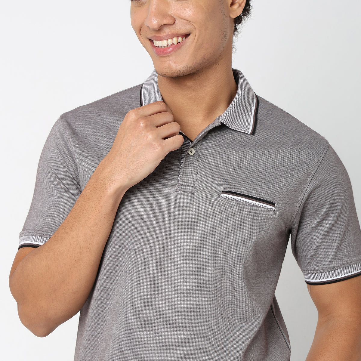 Regular Fit Structured Polo T-Shirt