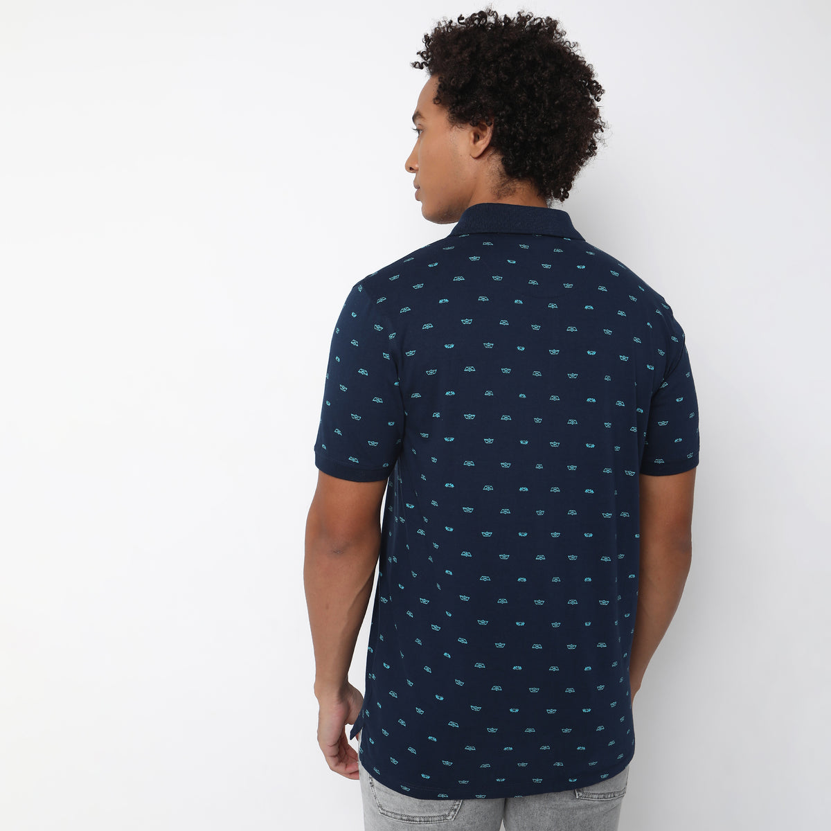 Regular Fit Printed Polo T-Shirt