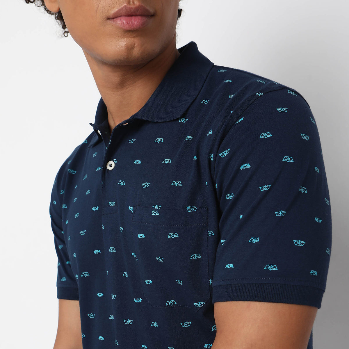 Regular Fit Printed Polo T-Shirt