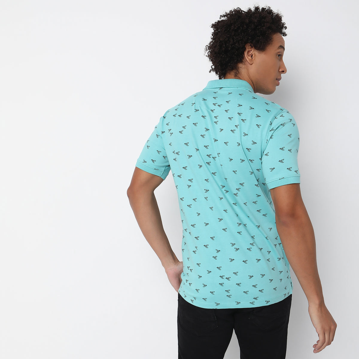 Regular Fit Printed Polo T-Shirt