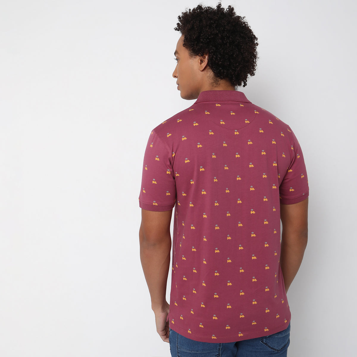 Regular Fit Printed Polo T-Shirt