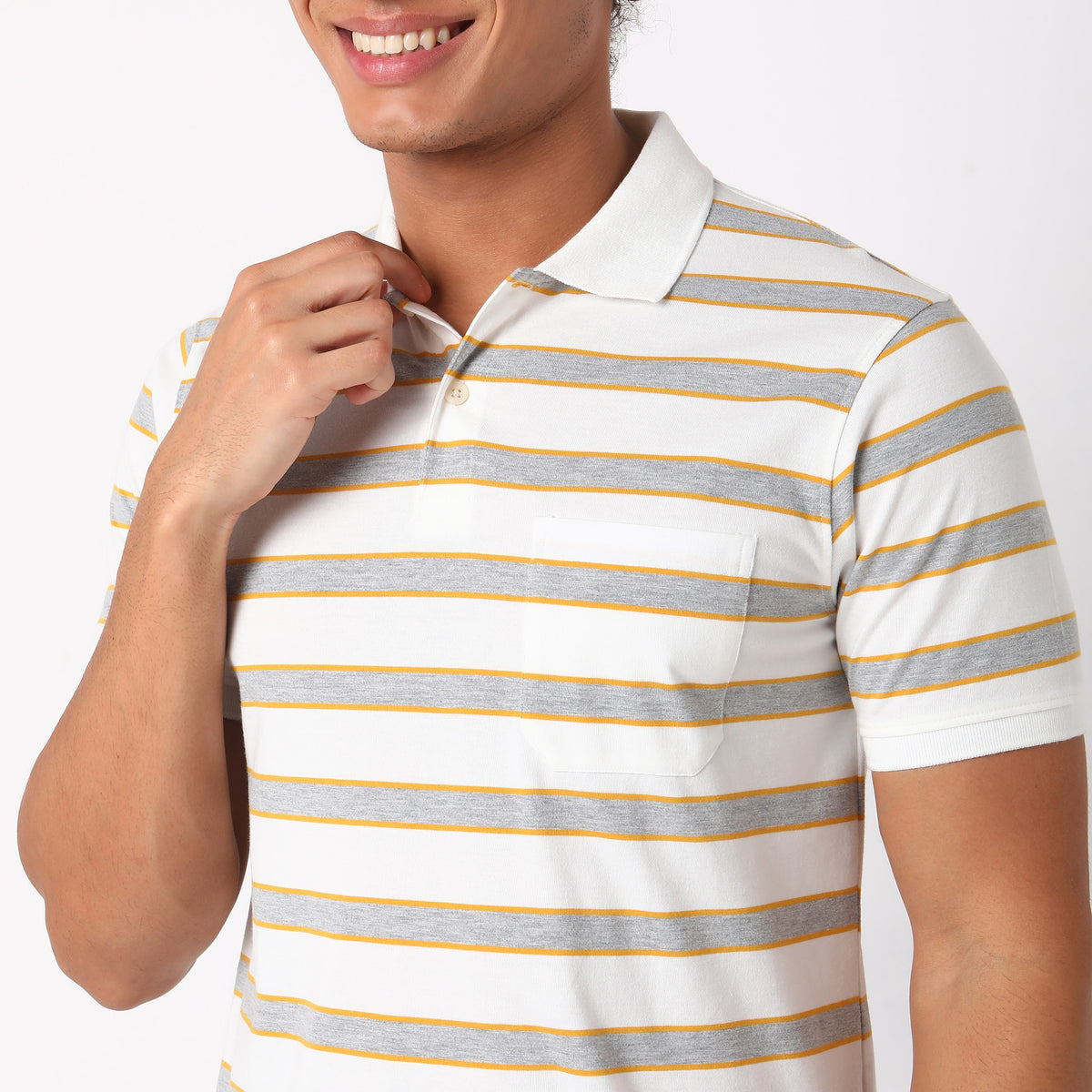 Regular Fit Striped Polo T-Shirt