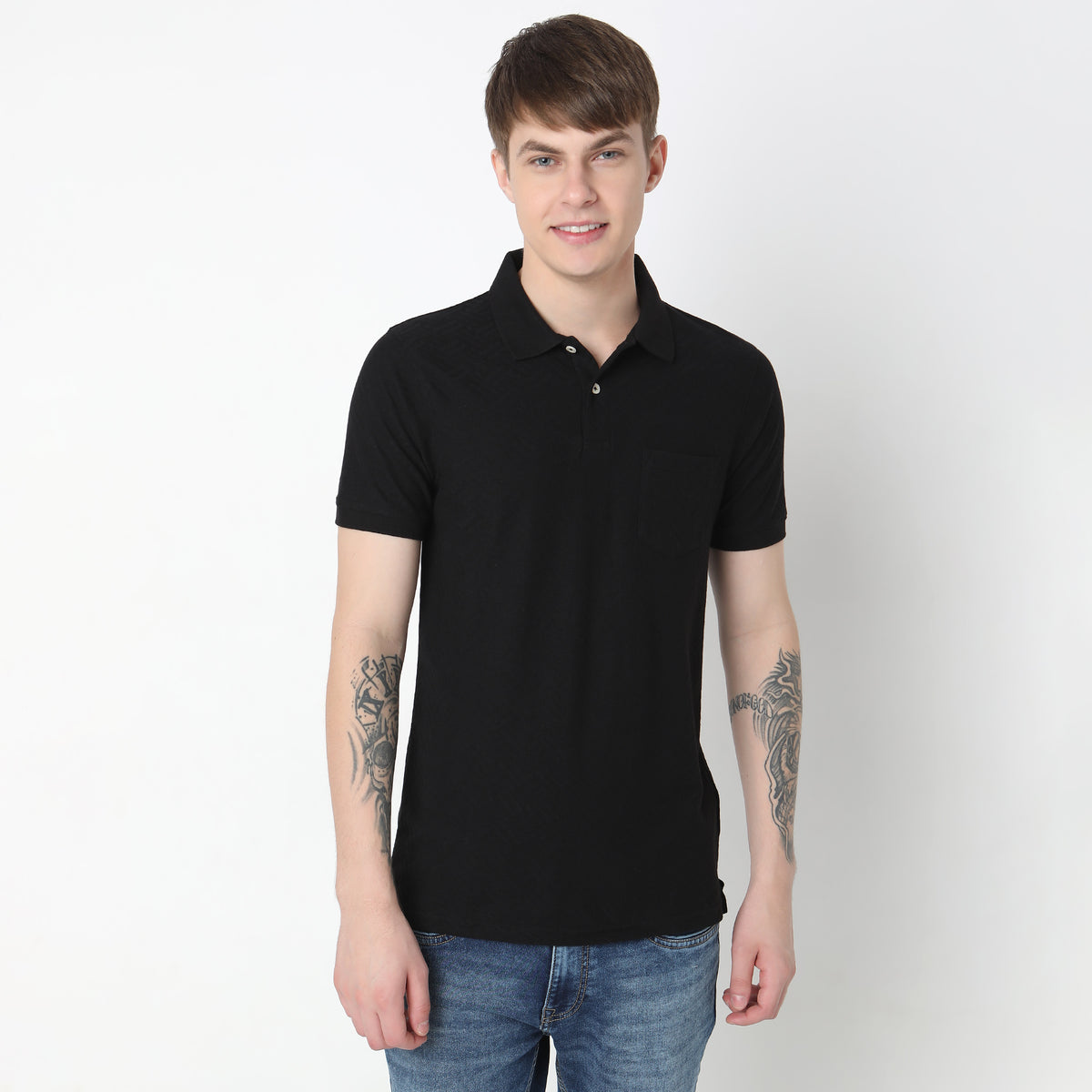 Regular Fit Structured Polo T-Shirt