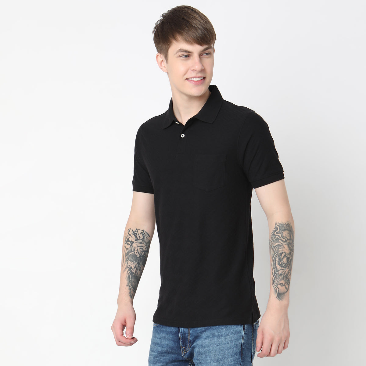 Regular Fit Structured Polo T-Shirt