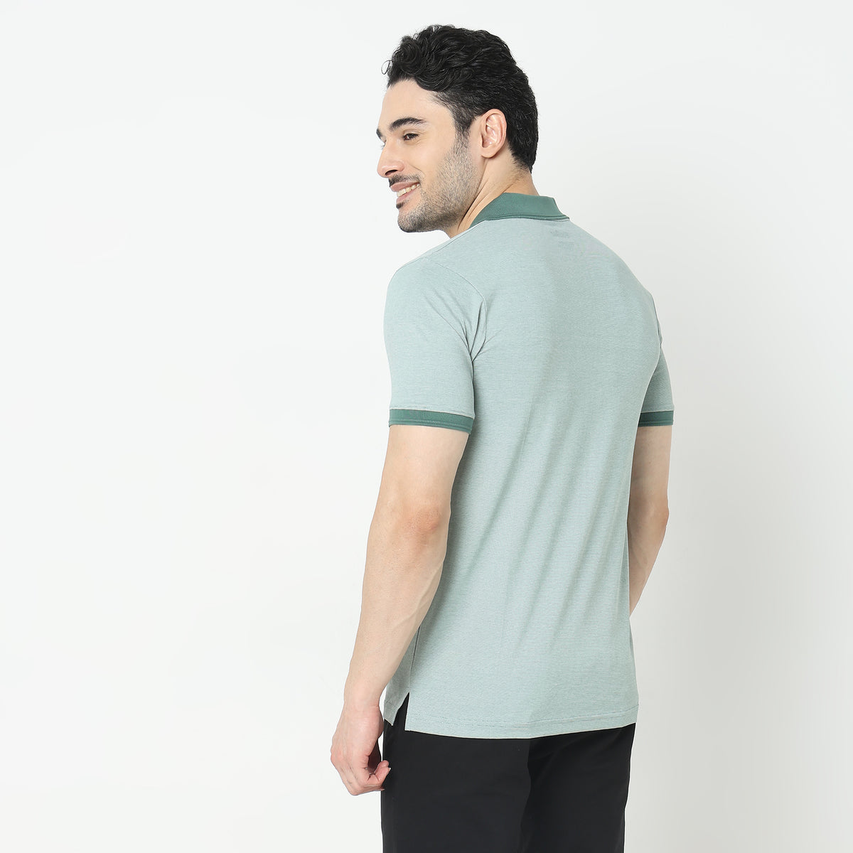 Regular Fit Solid Polo T-Shirt