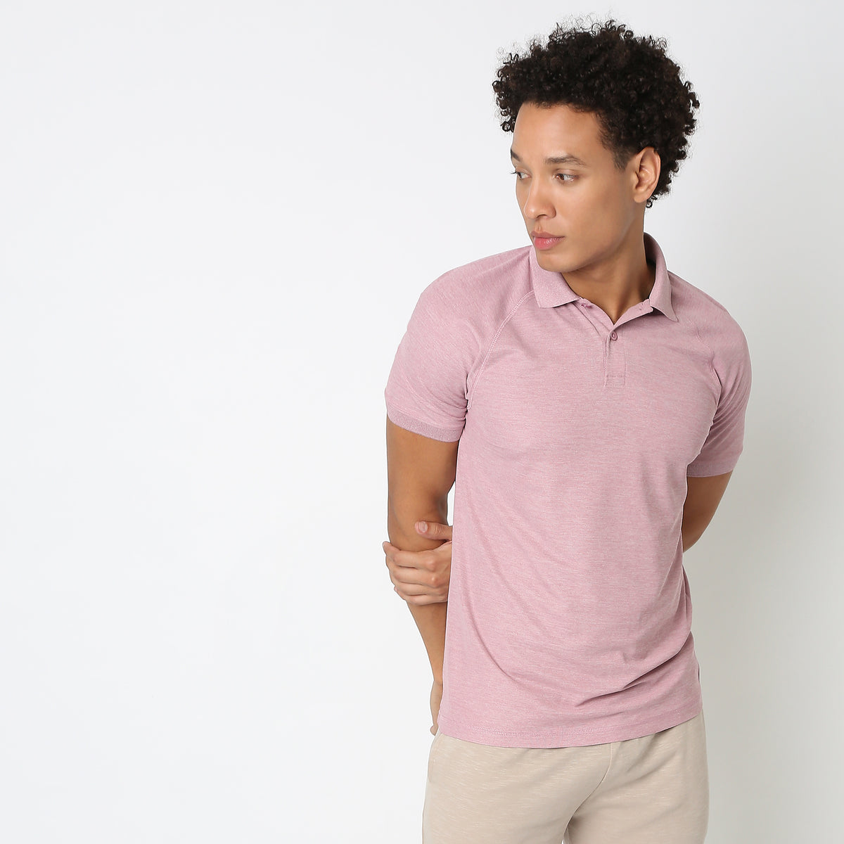 Regular Fit Solid Polo T-Shirt