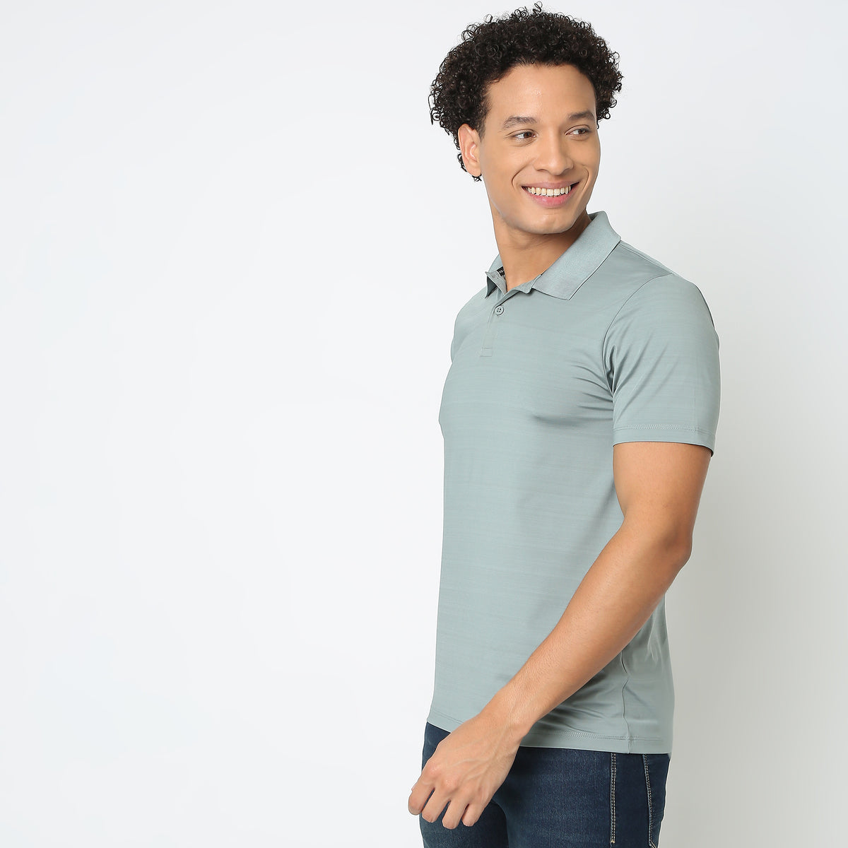 Regular Fit Solid Polo T-Shirt