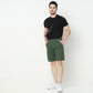 Regular Fit Solid Mid Rise Shorts