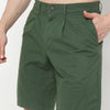 Regular Fit Solid Mid Rise Shorts