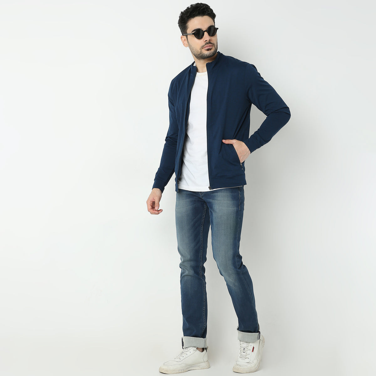 Regular Fit Solid Jacket