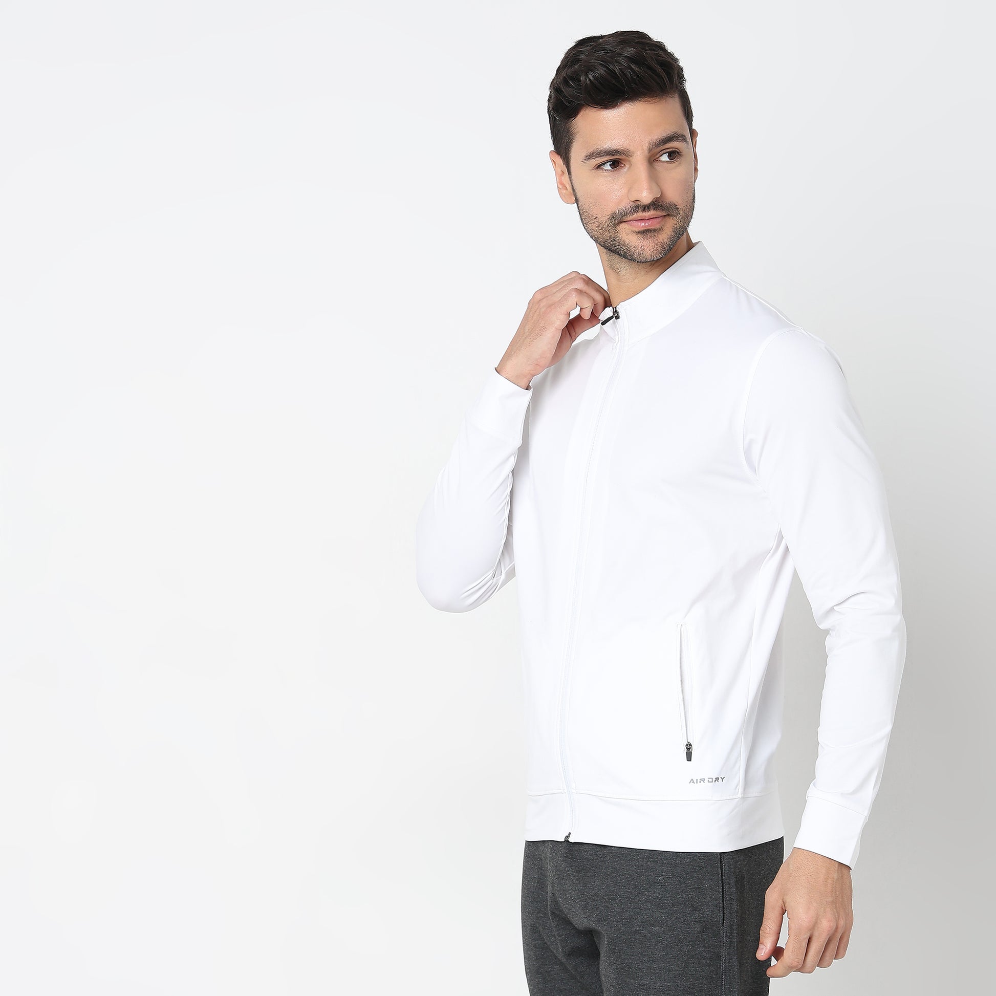 Regular Fit Solid Jacket