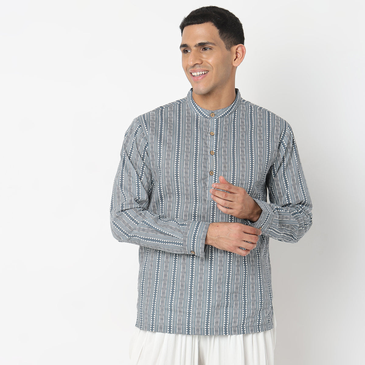 Regular Fit Printed Short Kurta