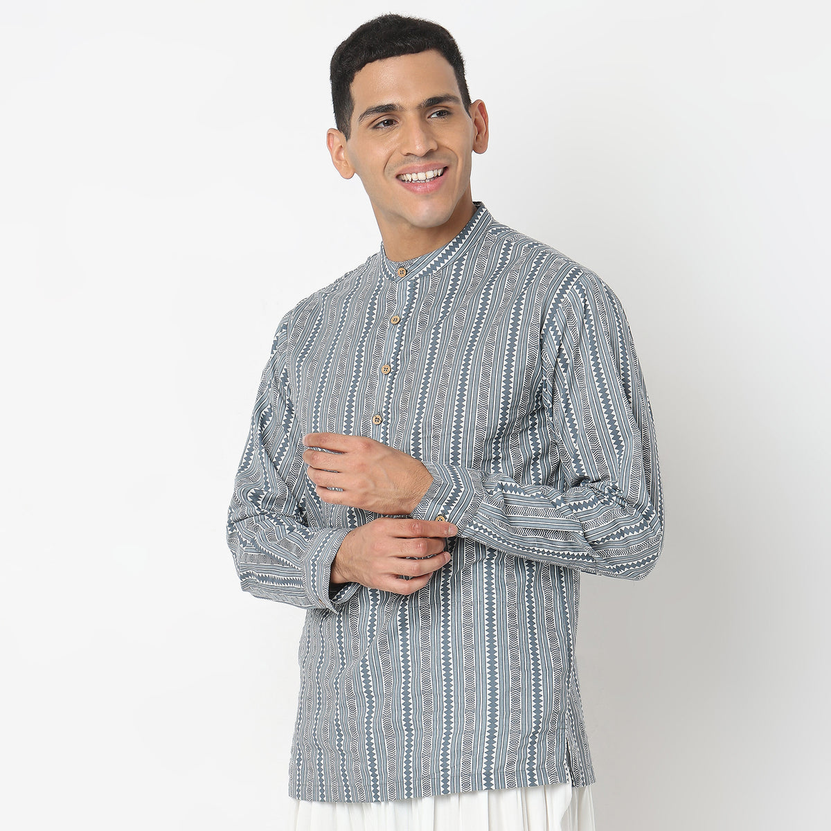 Regular Fit Printed Short Kurta