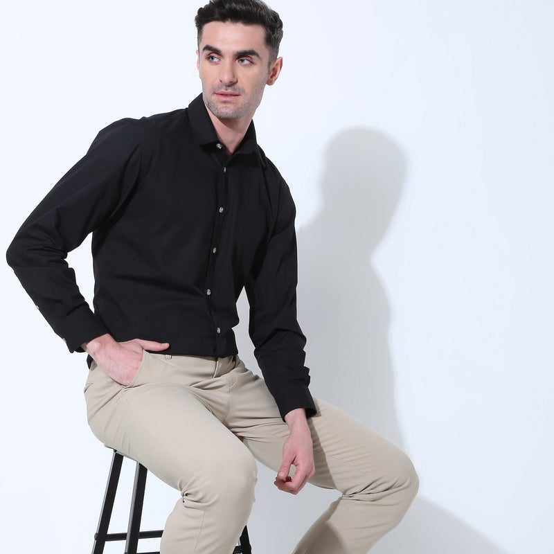 Slim Fit Solid Shirt