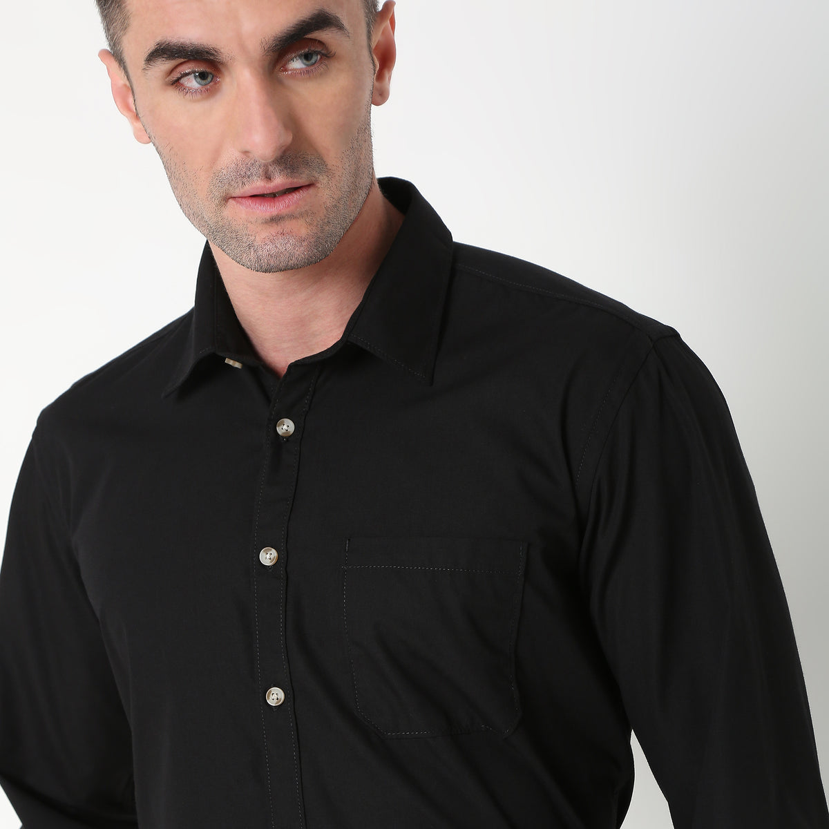 Slim Fit Solid Shirt