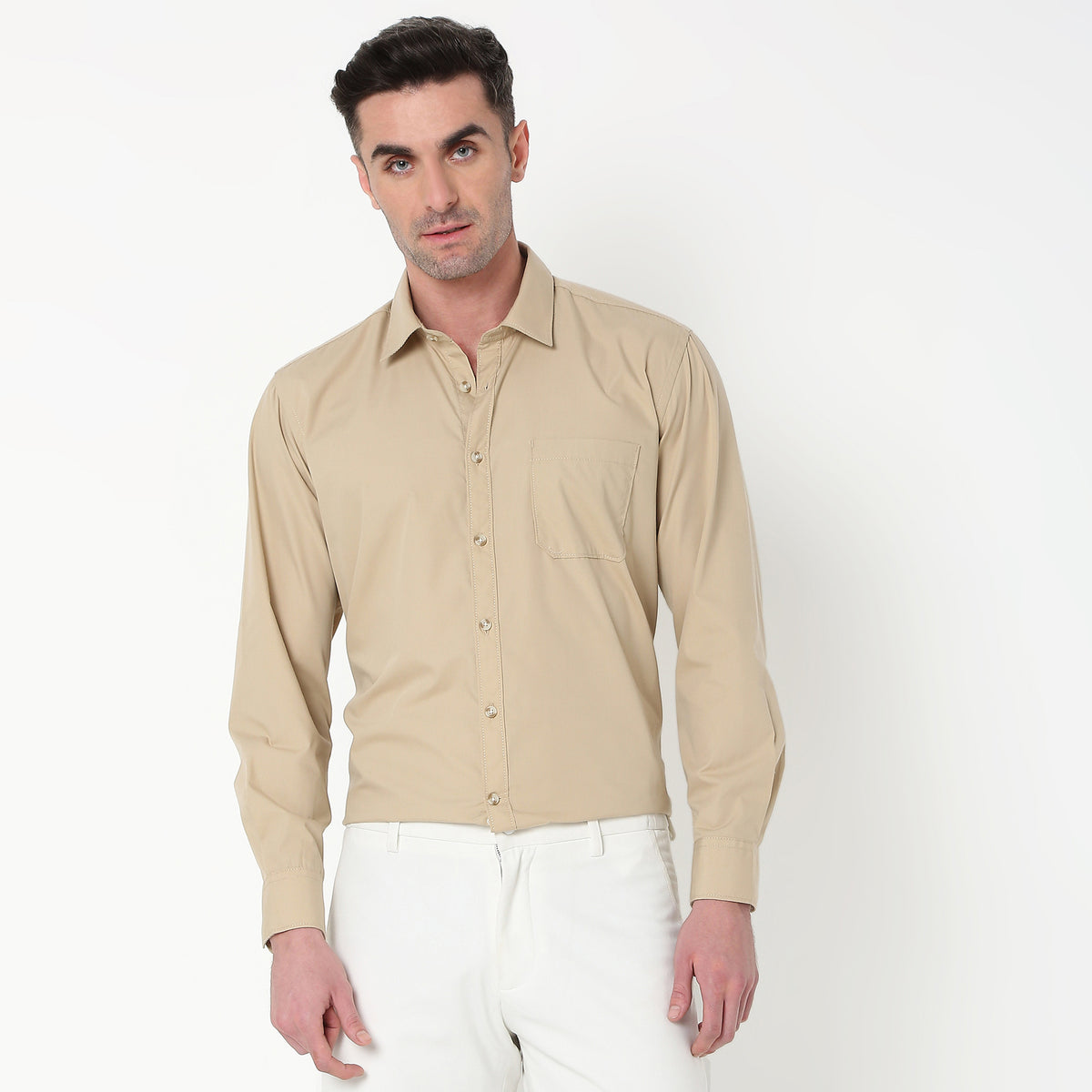 Slim Fit Solid Shirt