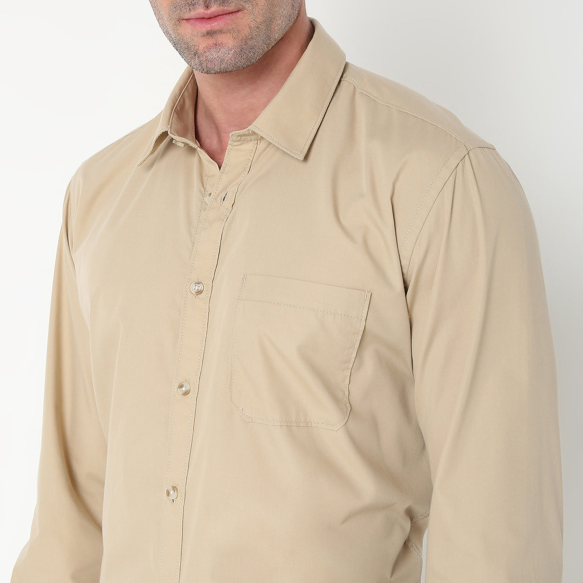 Slim Fit Solid Shirt