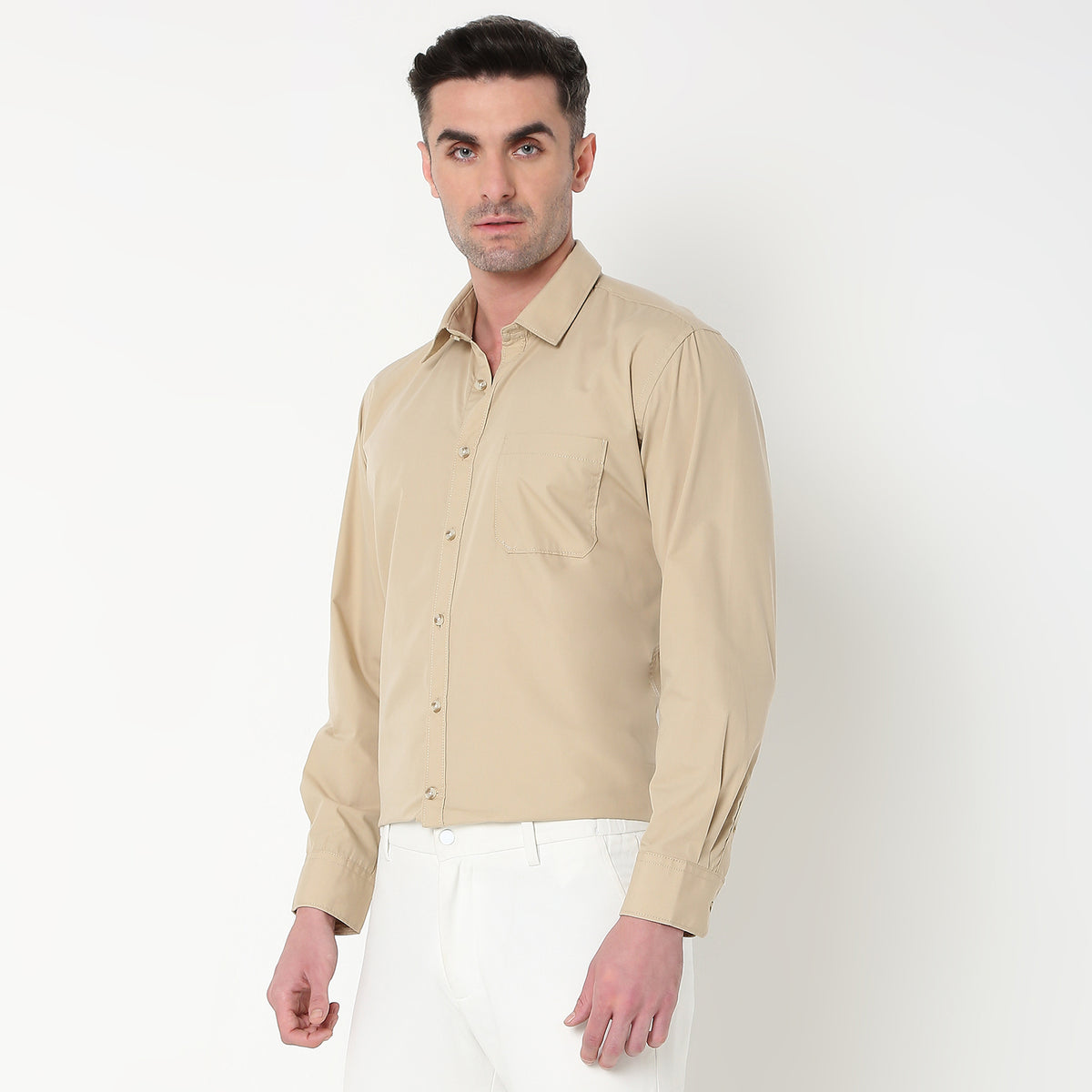 Slim Fit Solid Shirt