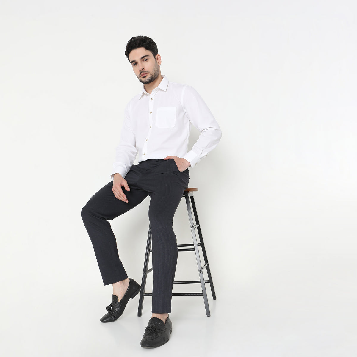 Slim Fit Solid Shirt