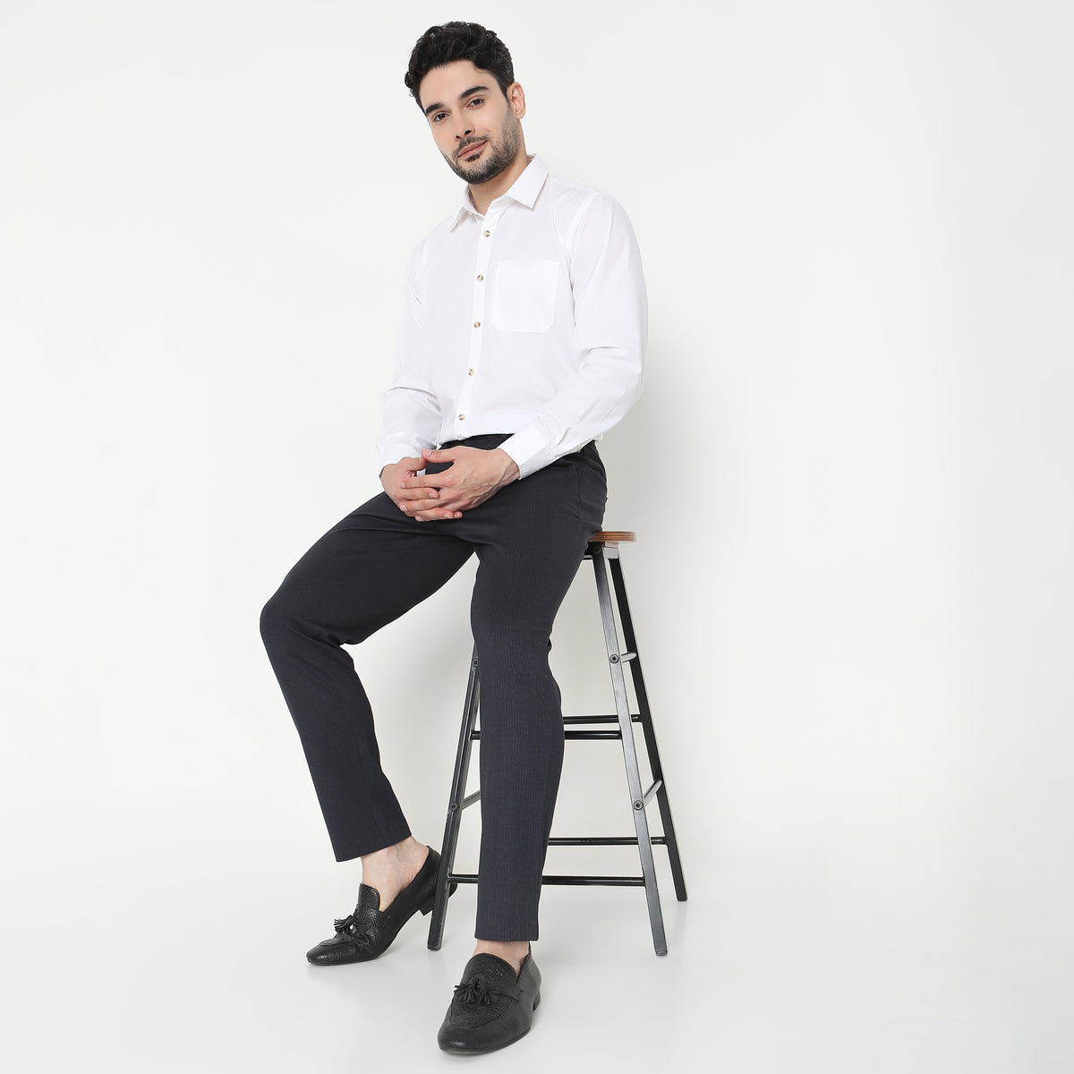 Slim Fit Solid Shirt