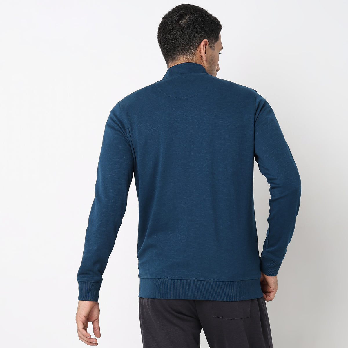 Regular Fit Solid Sweatshirt