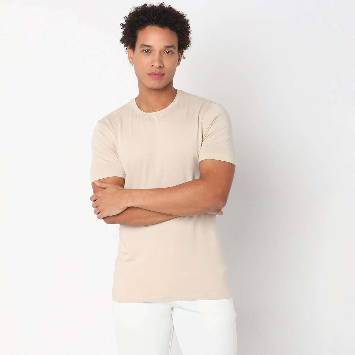 Regular Fit Solid T-Shirt