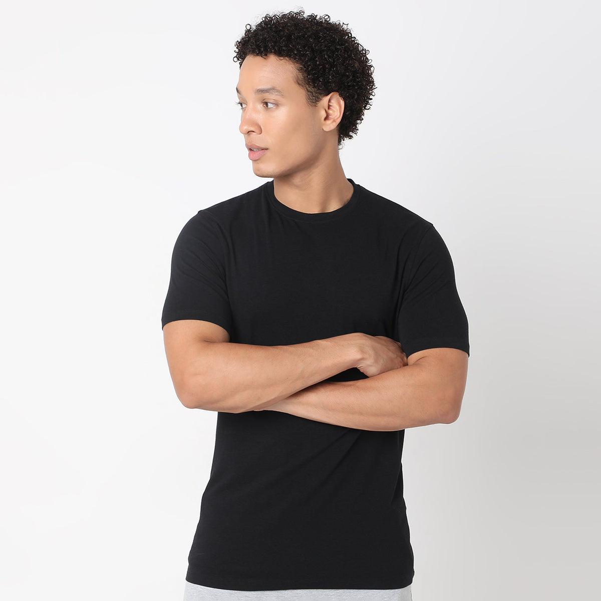 Regular Fit Solid T-Shirt