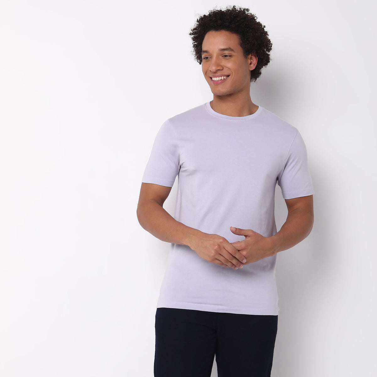 Regular Fit Solid T-Shirt