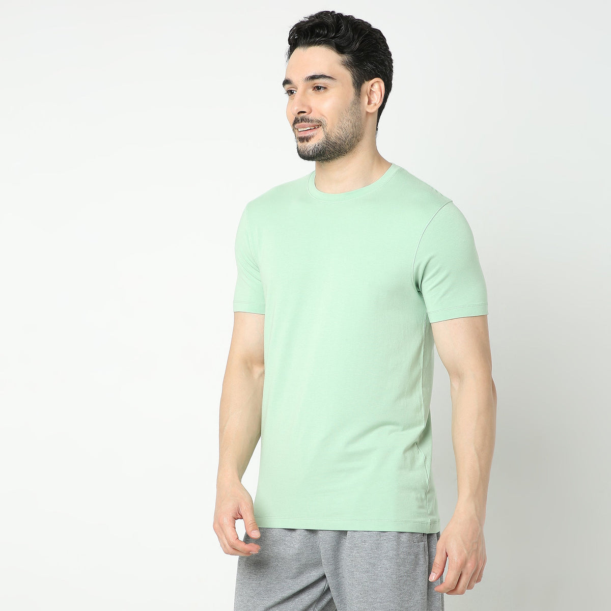 Regular Fit Solid T-Shirt