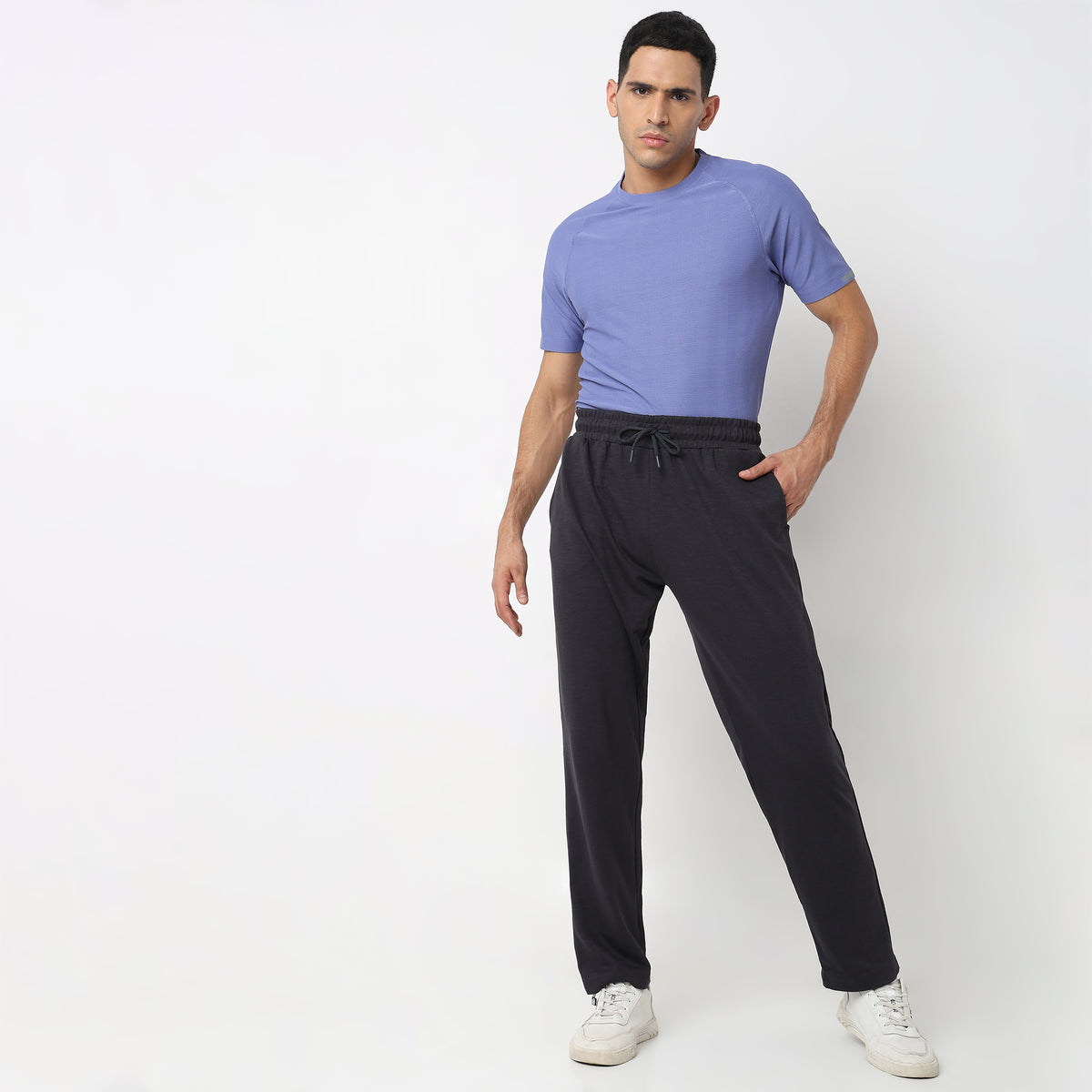 Regular Fit Solid Mid Rise Pyjamas