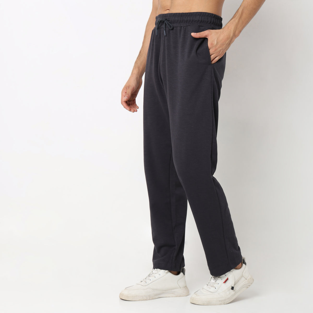 Regular Fit Solid Mid Rise Pyjamas