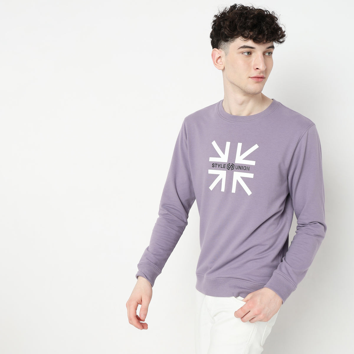 Regular Fit Solid Sweat Tees