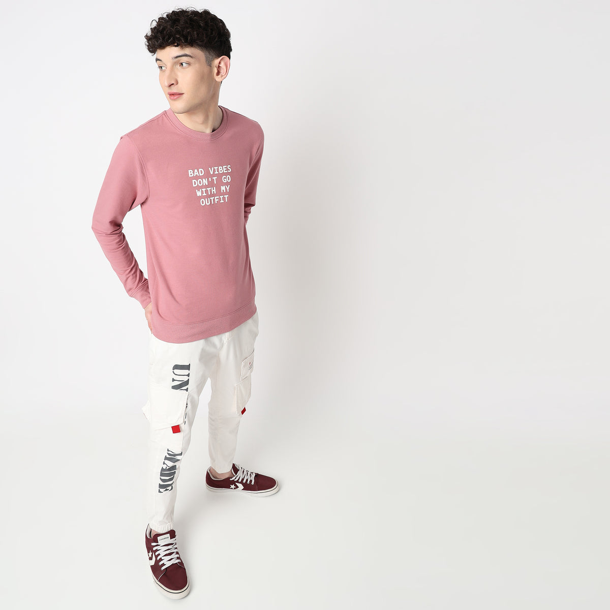 Regular Fit Solid Sweat Tees