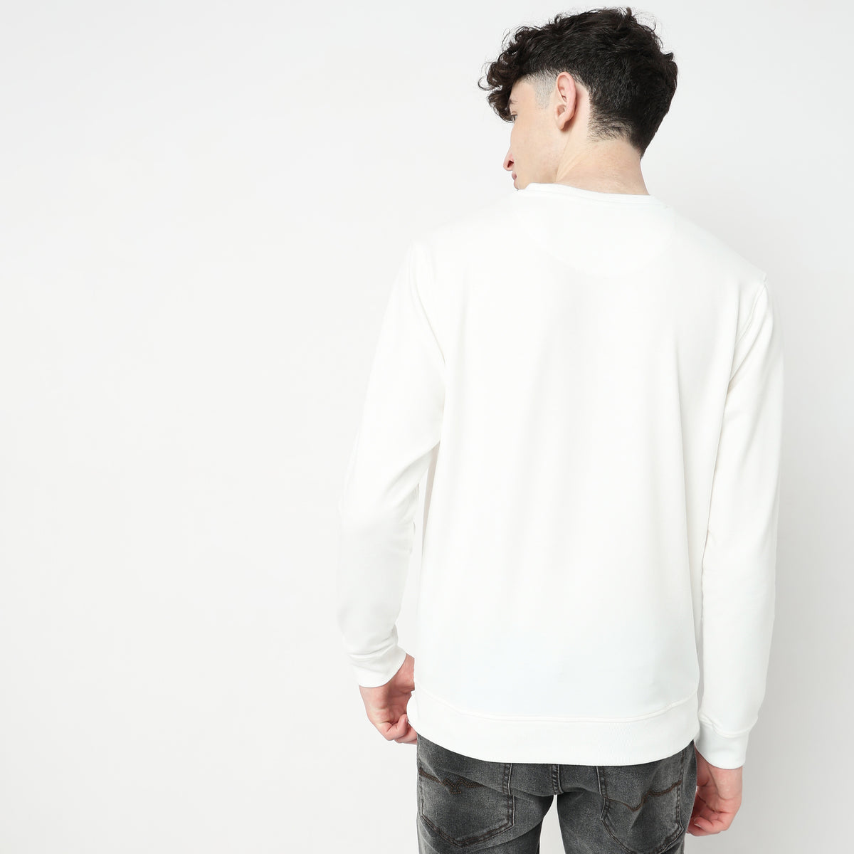 Regular Fit Solid Sweat Tees