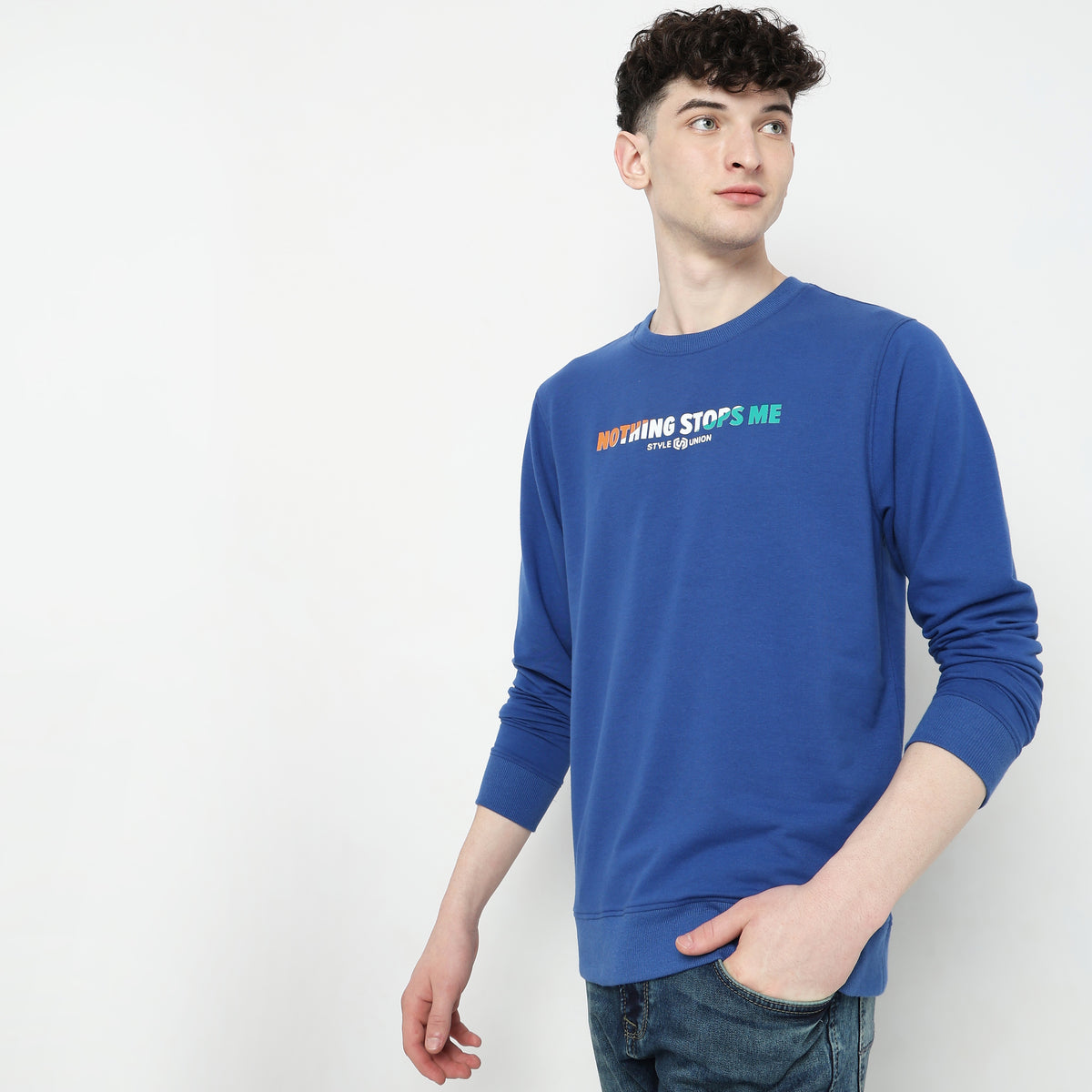 Regular Fit Solid Sweat Tees