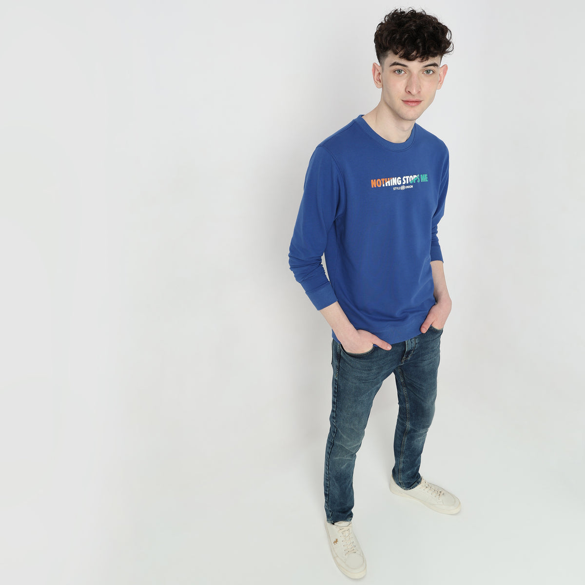 Regular Fit Solid Sweat Tees