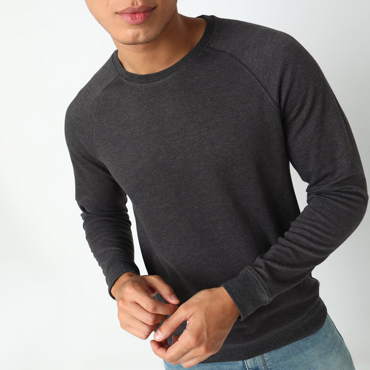 Regular Fit Structured Sweat Tees