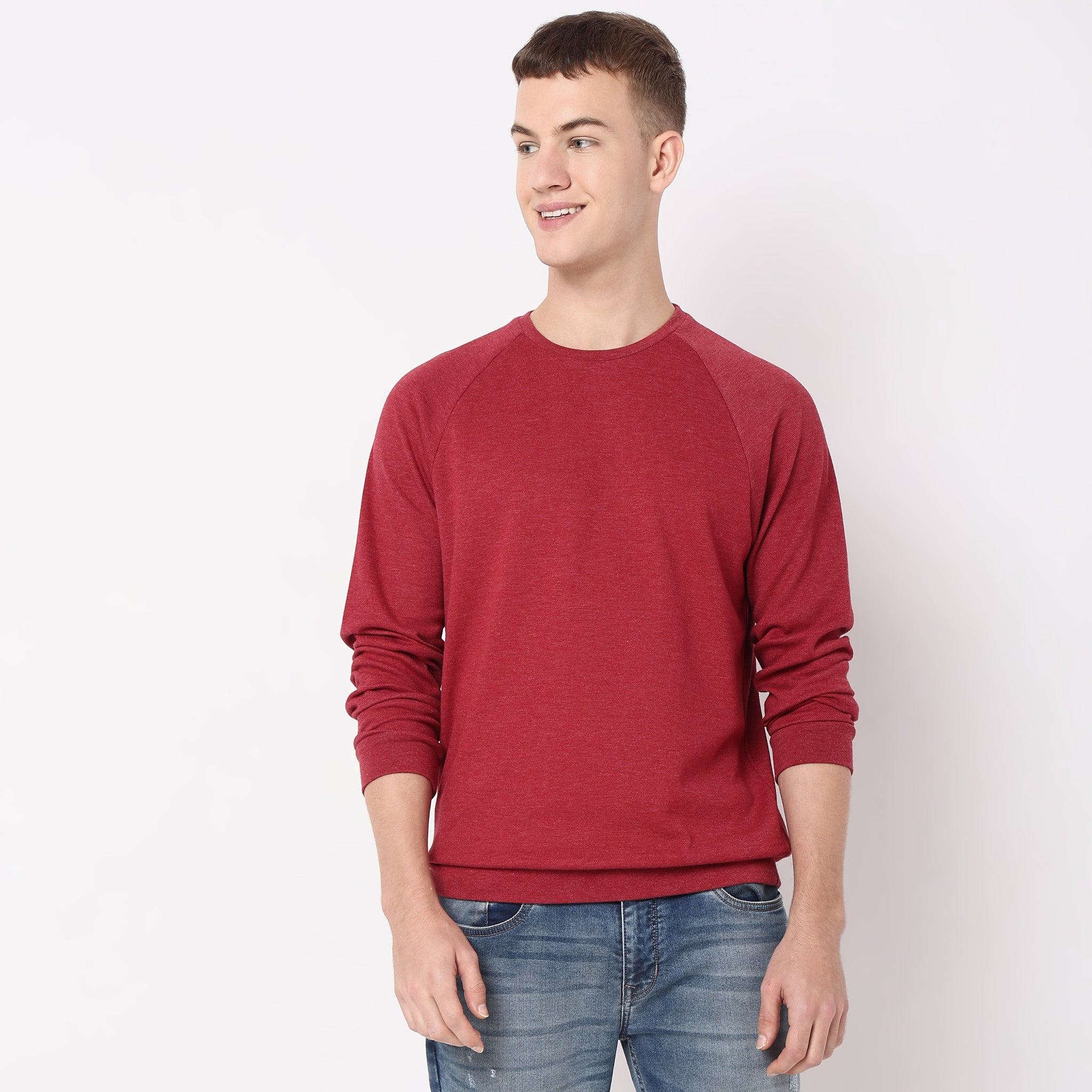 Regular Fit Structured Sweat Tees