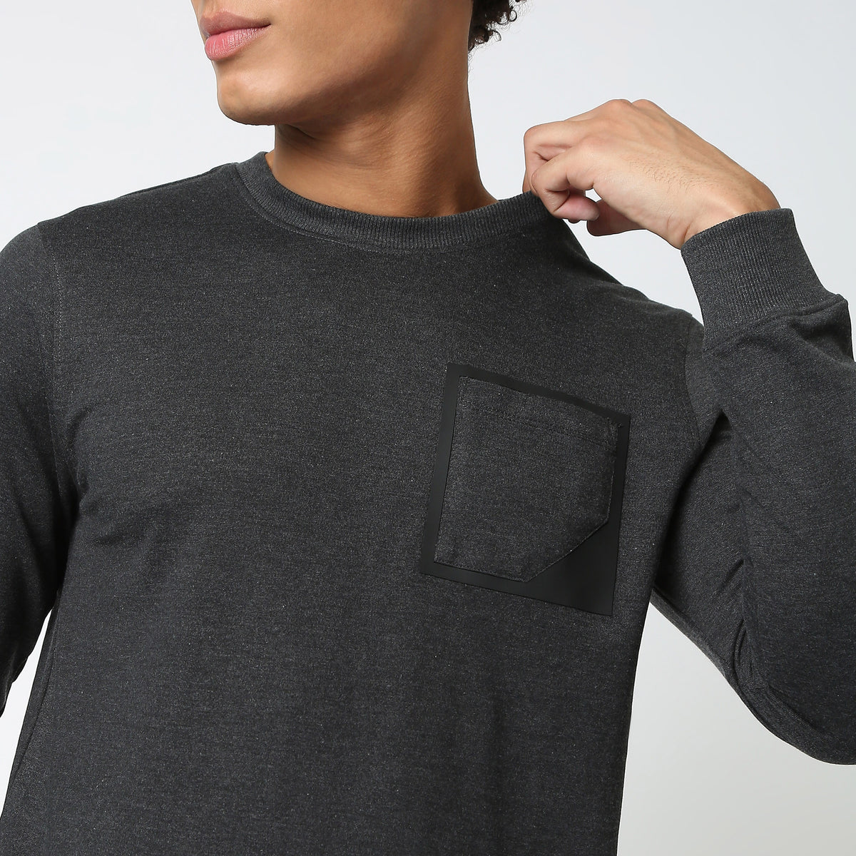 Regular Fit Solid Sweat Tees