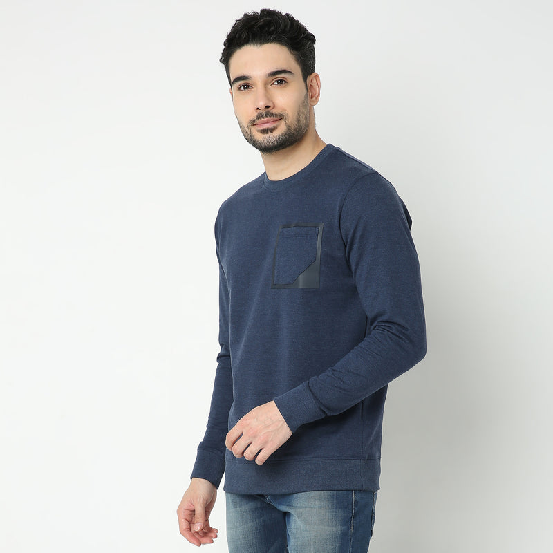 Regular Fit Solid Sweat Tees