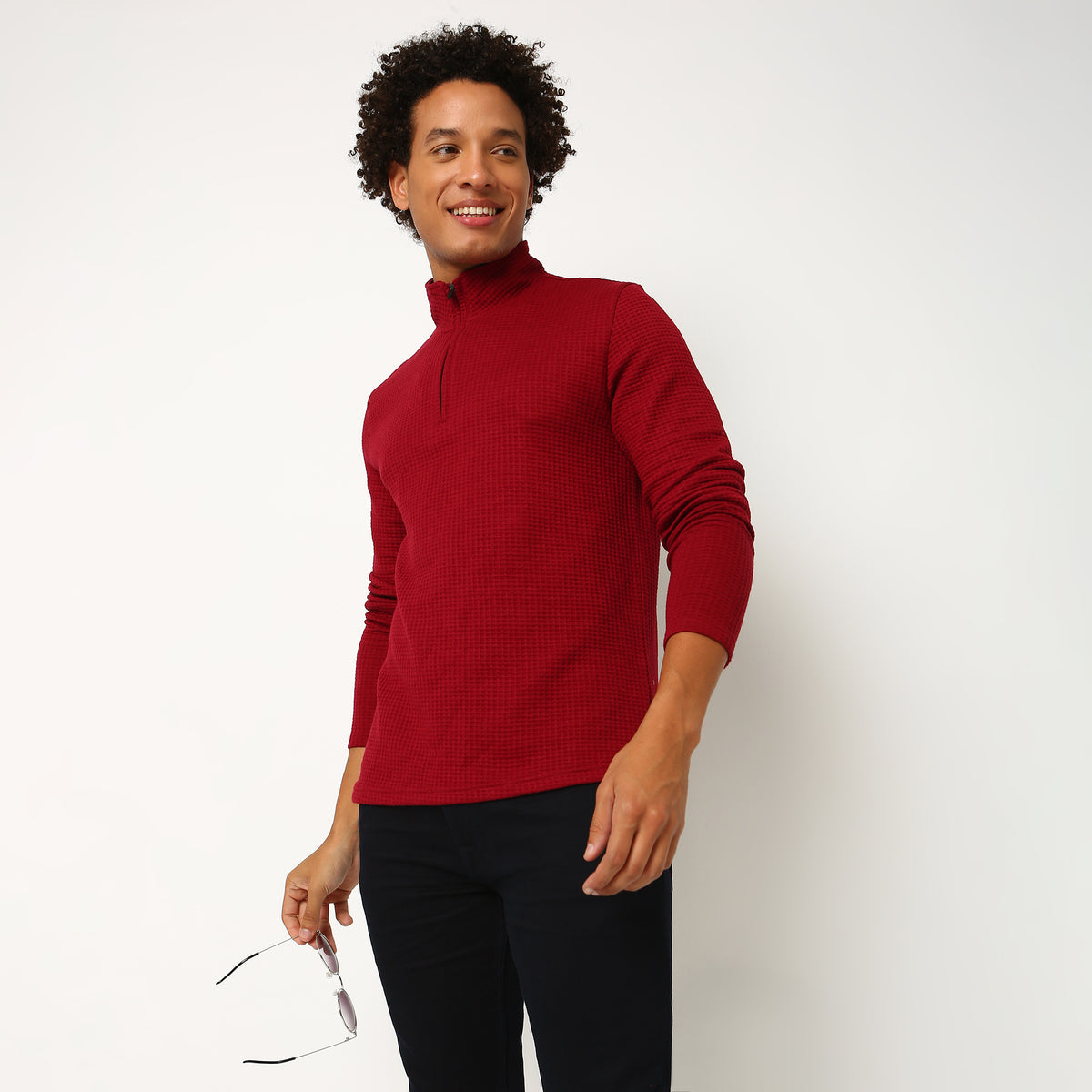 Regular Fit Structured Sweatshirt