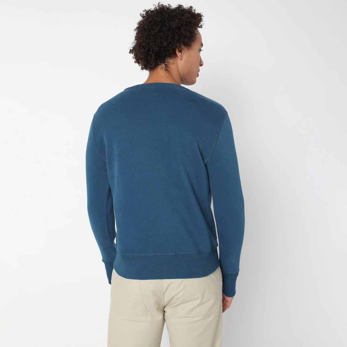 Regular Fit Solid Sweatshirt