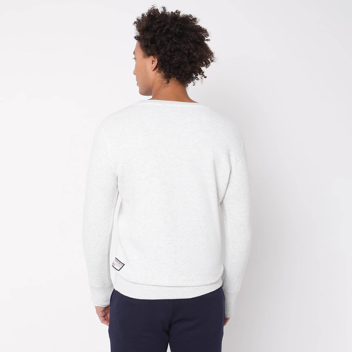 Regular Fit Solid Sweatshirt