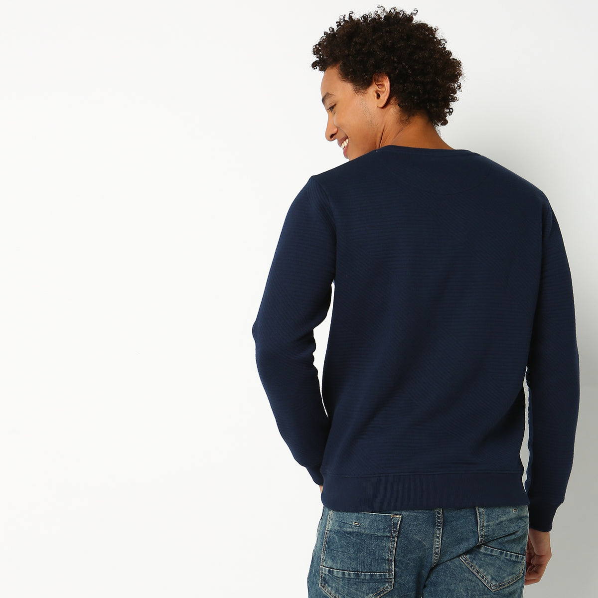 Regular Fit Quilted Sweatshirt