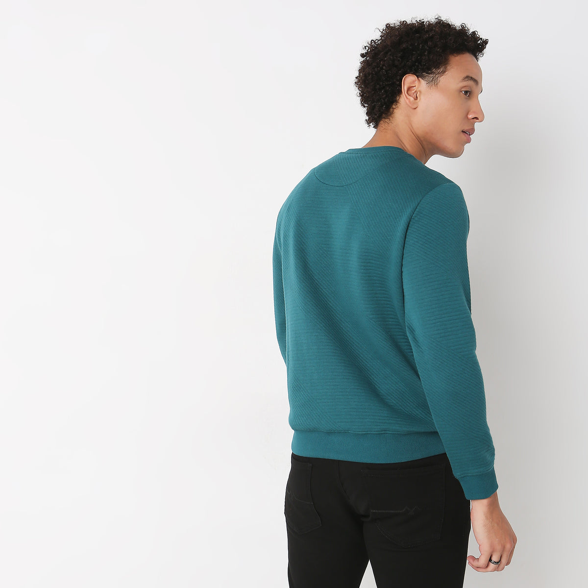 Regular Fit Quilted Sweatshirt