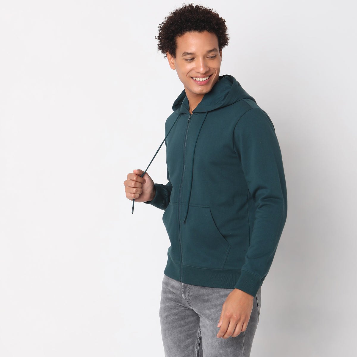 Regular Fit Solid Sweatshirt