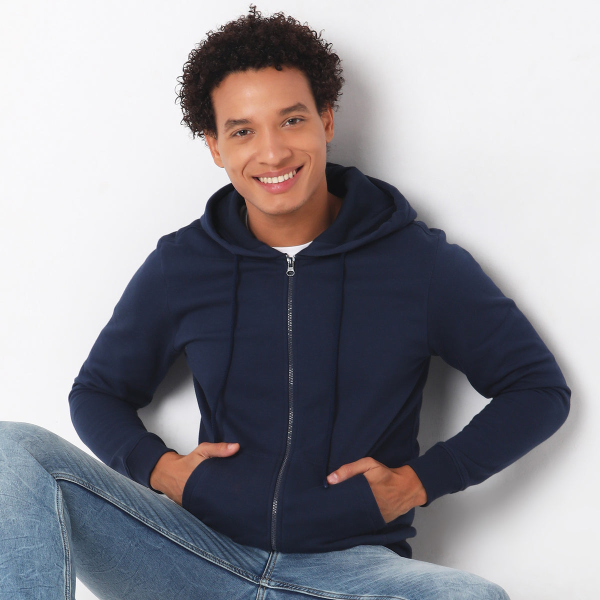 Regular Fit Solid Sweatshirt