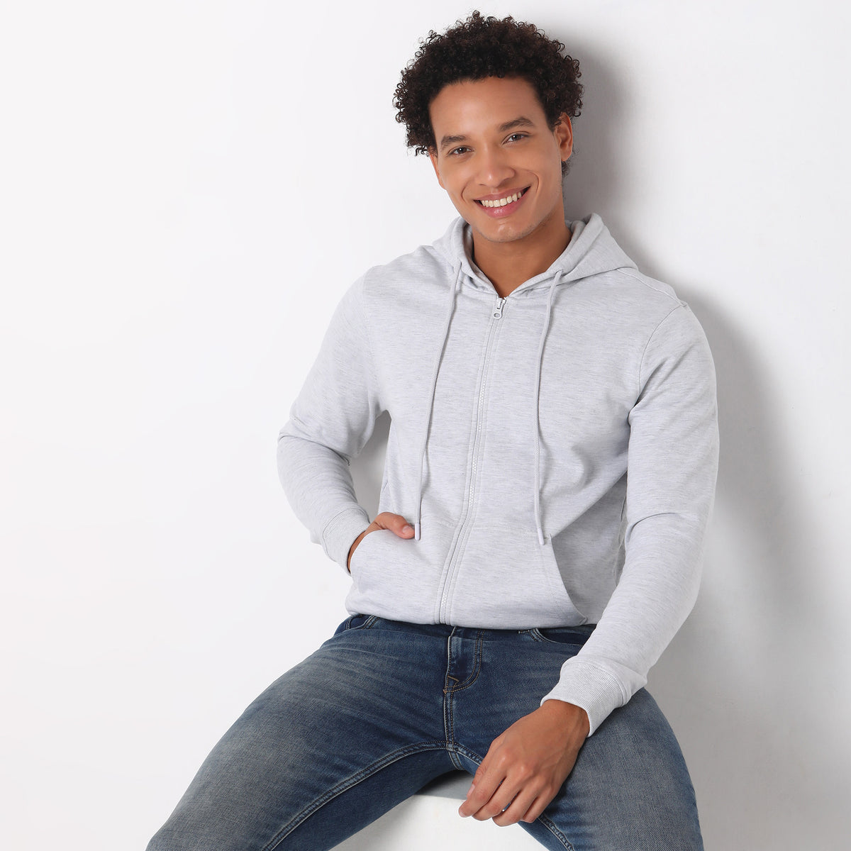 Regular Fit Solid Sweatshirt