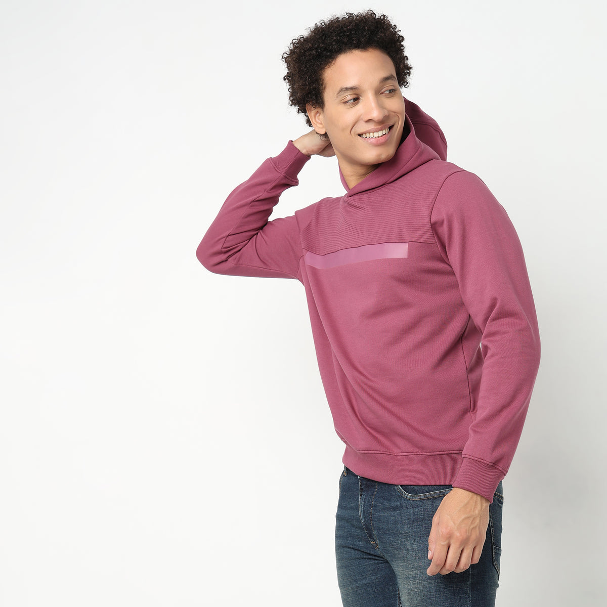 Regular Fit Solid Sweatshirt